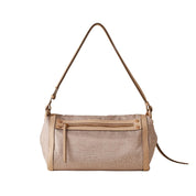 Small Borbonese crossbody bag with a compact frame, featuring a sleek design and shoulder strap, perfect for stylish everyday wear.