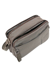 Mandarina Duck crossover MD20 women's handbag with shoulder strap, stylish accessory in black leather with silver hardware.