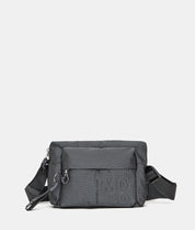 Mandarina Duck Borsa Crossover MD20 feminine mini crossbody bag in black leather with silver hardware.