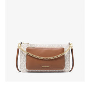 Medium Jet Set Michael Kors women's handbag with gold-tone hardware, featuring a sleek design and signature logo detail.