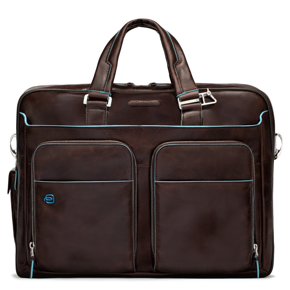 Borsa porta PC e iPad/iPad®Air Blue Square in pelle Piquadro - MYLILLY