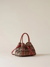 Small Borbonese La Nido shopping bag, stylish women's accessory, featuring the brand's signature design and durable material.