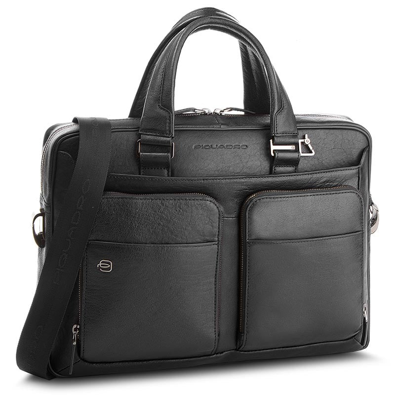 Borsa sottile porta computer e porta iPad®10,5"/9,7" a due manici Black Square Piquadro - MYLILLY