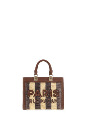 Mini tote bag in tan from Rue Madam, featuring a structured design and comfortable handles, perfect for everyday use.