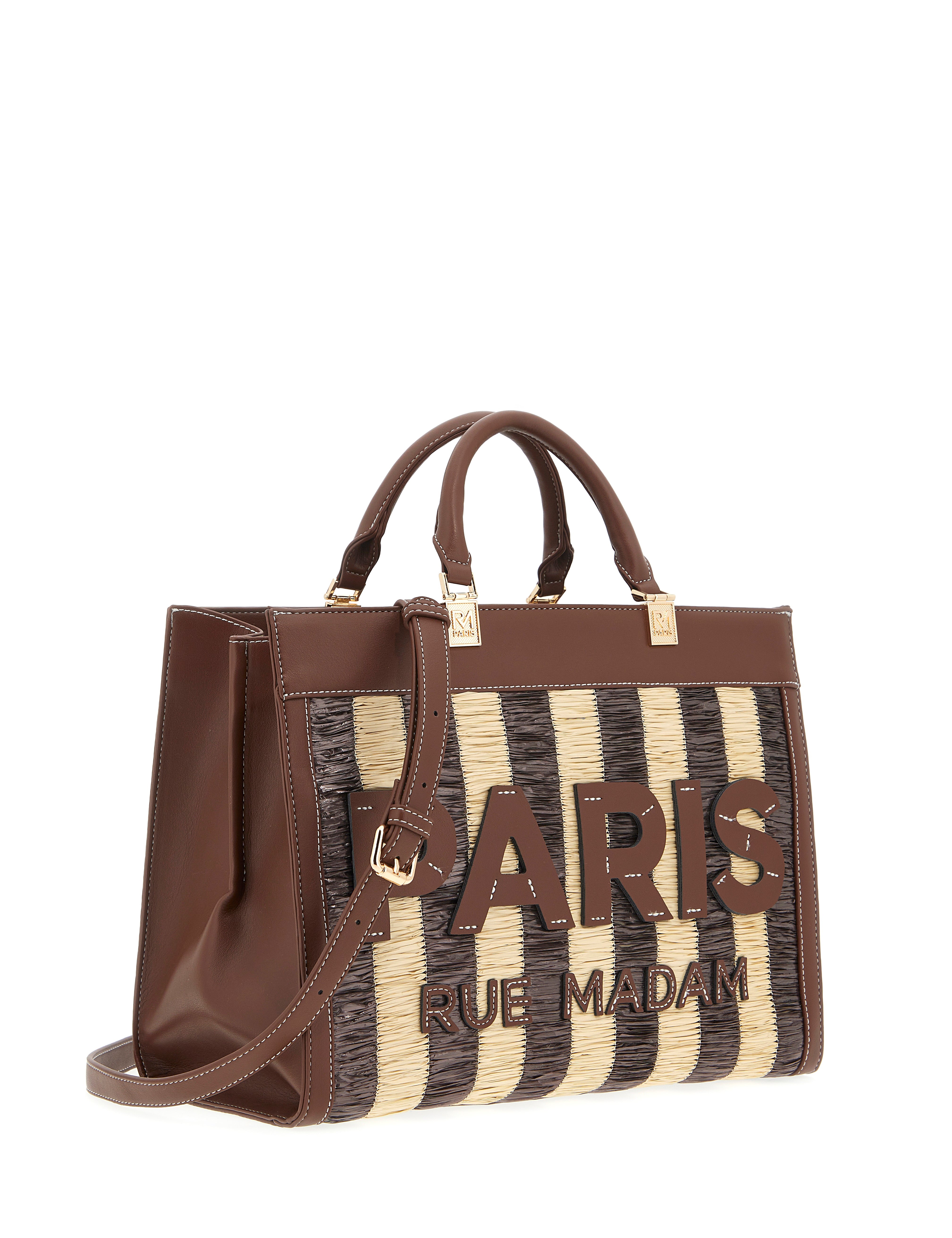 Borsa Tangeri tote in black leather by Rue Madam, featuring spacious interior and stylish design for everyday use.