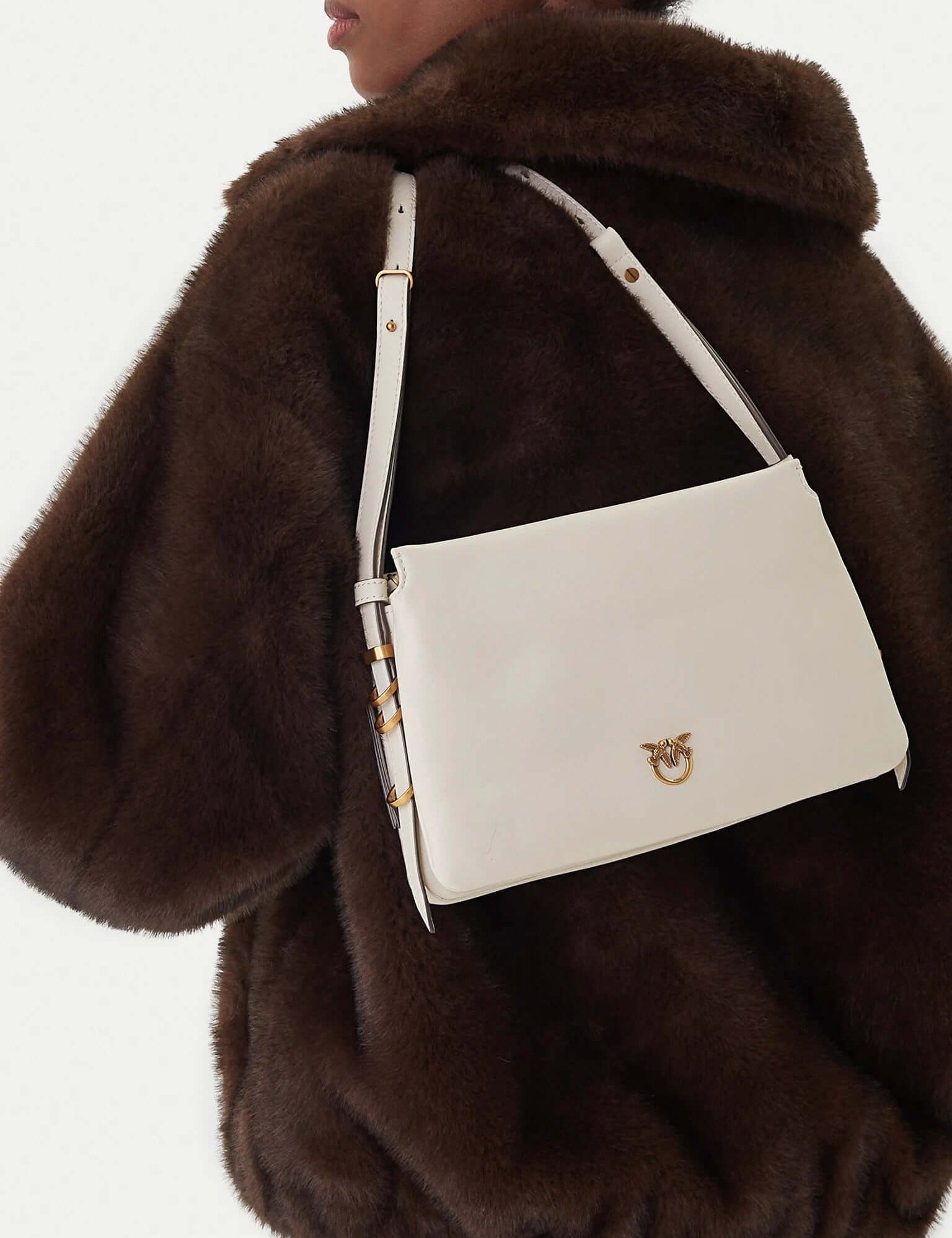 Mini Pinko handbag in a stylish design, featuring a pink color and chain strap, ideal for women’s accessories.