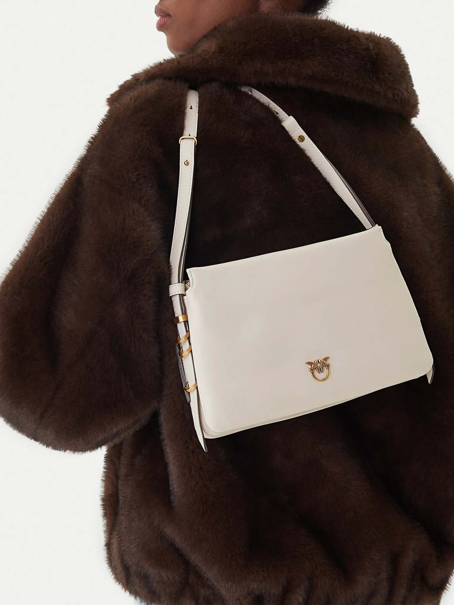 Mini Pinko handbag in a stylish design, featuring a pink color and chain strap, ideal for women’s accessories.