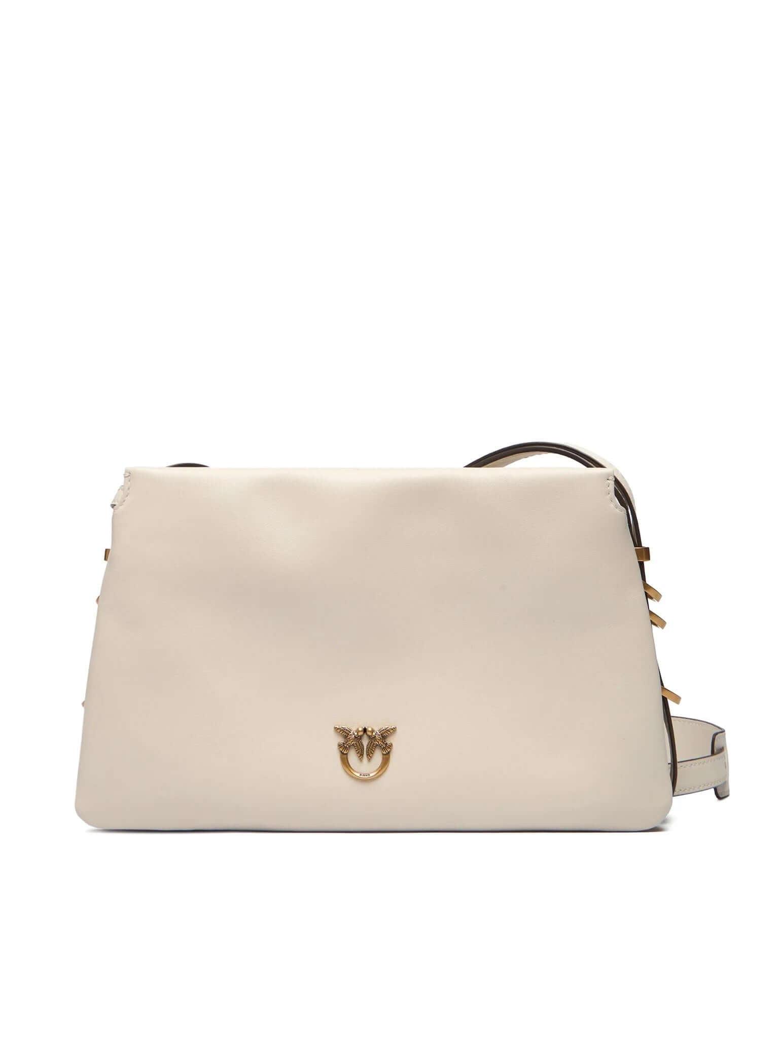 Mini Pinko bag in soft pink, featuring a stylish design ideal for women's accessories and crossbody use.