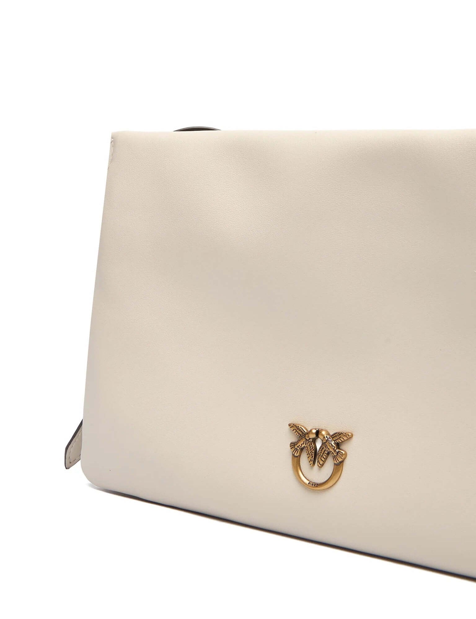Mini Pinko bag in a soft pink shade, featuring a stylish design and chain strap, ideal for women's accessories.