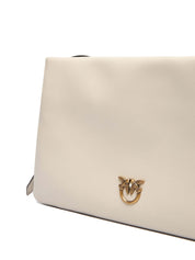 Mini Pinko bag in a soft pink shade, featuring a stylish design and chain strap, ideal for women's accessories.