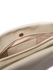 Mini Pinko Triplet bag in soft pink leather with a stylish chain strap and elegant design. Ideal for women's accessories.