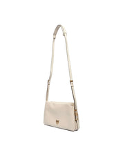 Mini Pinko bag in soft pink leather with a stylish chain strap and unique design, perfect for women's accessories.