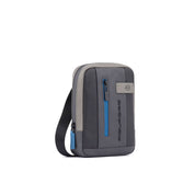 Small leather urban pouch by Piquadro, compact men's accessory with sleek design and durable leather finish.