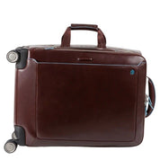 Blue Piquadro Cabin Trolley with square design, unisex travel bag for cabin and carry-on luggage, durable and stylish.