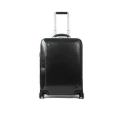 Blue Piquadro Cabin Trolley with square design, unisex carry-on luggage for travel, durable and stylish for easy transport.