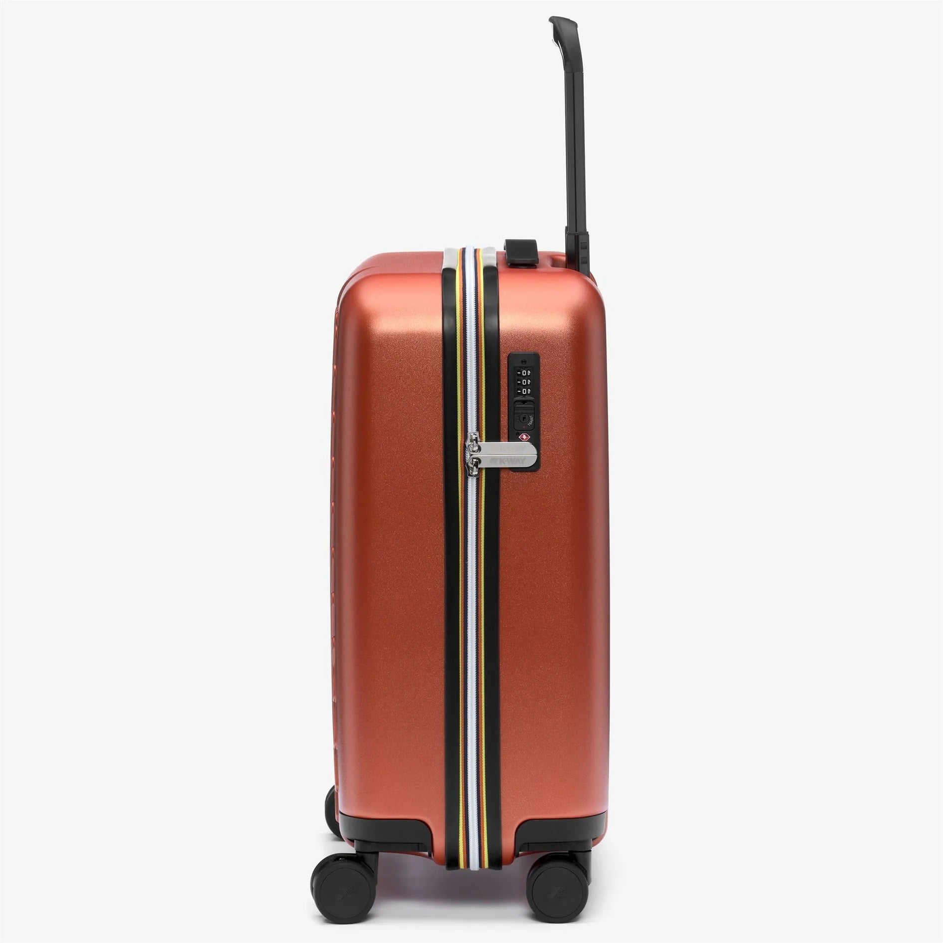 K-Way Eudoxie cabin trolley bag with durable exterior, compact design, and easy-to-transport wheels for travel and hand luggage.