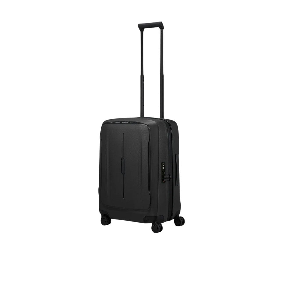 Samsonite Cabin Trolley Exp Essens, unisex travel cabin luggage with sturdy wheels and sleek design for easy mobility.