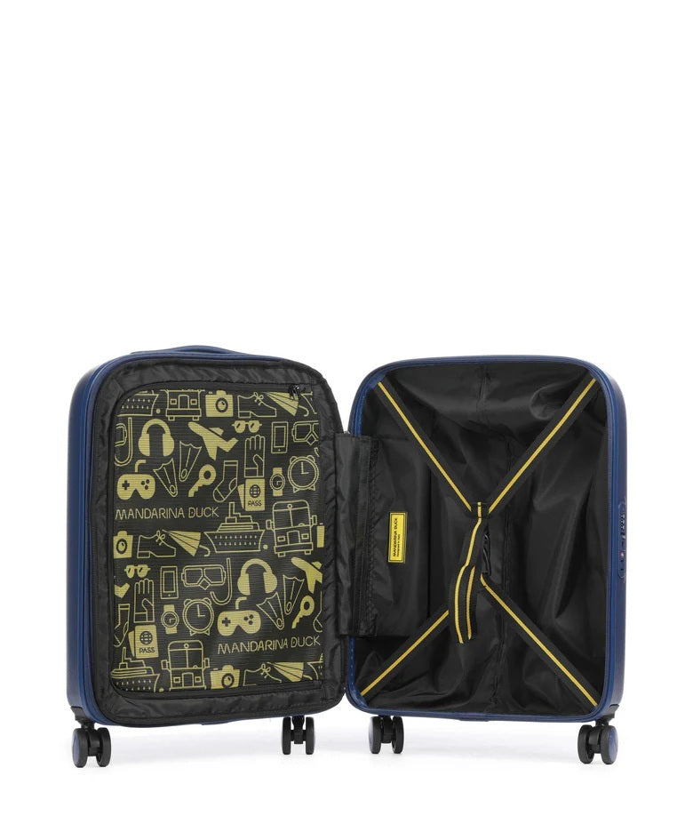 Mandarina Duck Cabin Trolley Logoduck unisex travel luggage with logo, compact carry-on suitcase for easy travel.