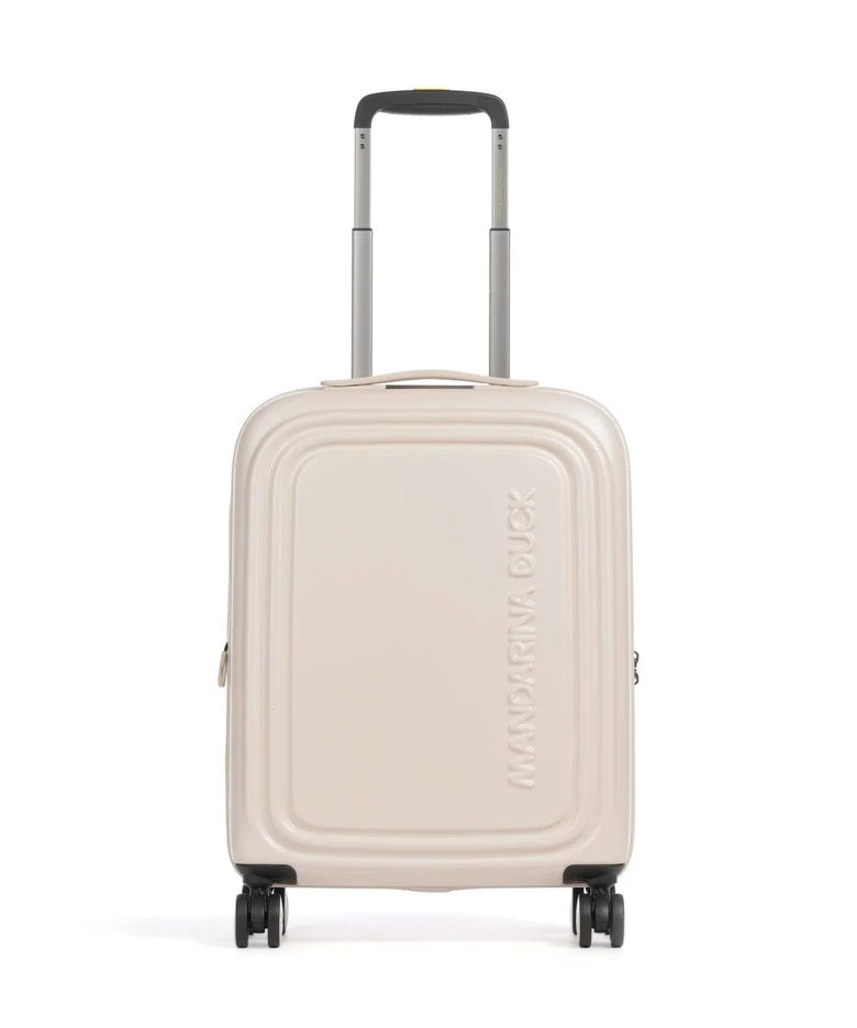 Unisex Cabin Trolley Logoduck by Mandarina Duck with sleek design, lightweight cabin luggage featuring the brand logo and durable wheels.