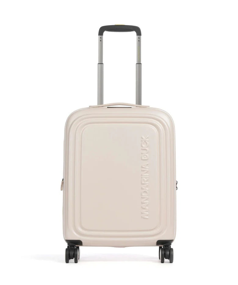 Unisex Cabin Trolley Logoduck by Mandarina Duck with sleek design, lightweight cabin luggage featuring the brand logo and durable wheels.