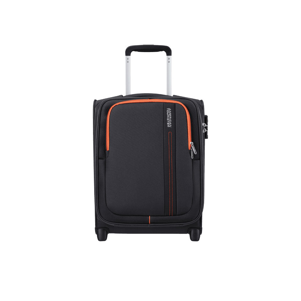 Unisex Cabin Trolley Sea Seeker by American Tourister with durable hard shell and retractable handle for travel.
