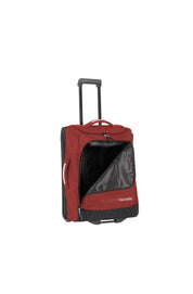 Small Travelite Cabin Trolley with hard shell and retractable handle, suitable for unisex carry-on travel.