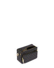 Leather Pollini Heritage camera bag with adjustable strap, compact design, and elegant details for women's accessories.