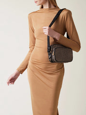 Small Borbonese eco-friendly camera case in a stylish design, perfect for mini bags and crossbody use.