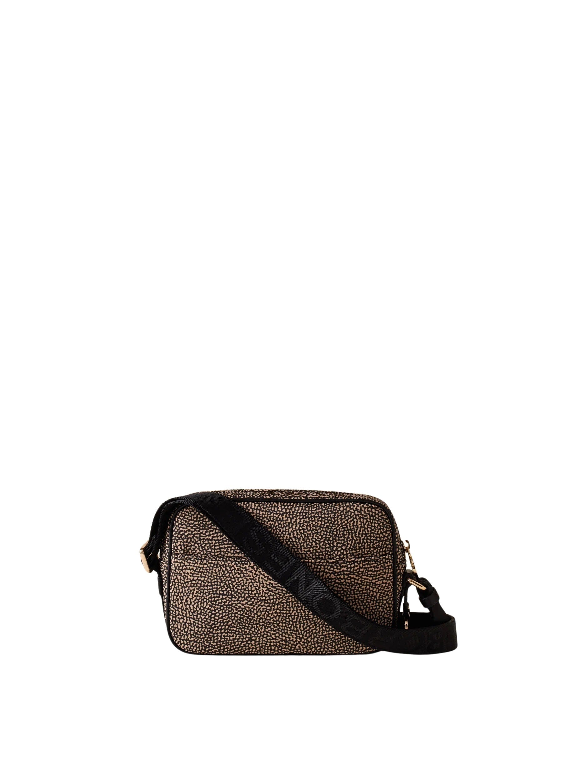 Small eco-friendly Borbonese camera case in a stylish design, featuring a durable exterior and compact size.