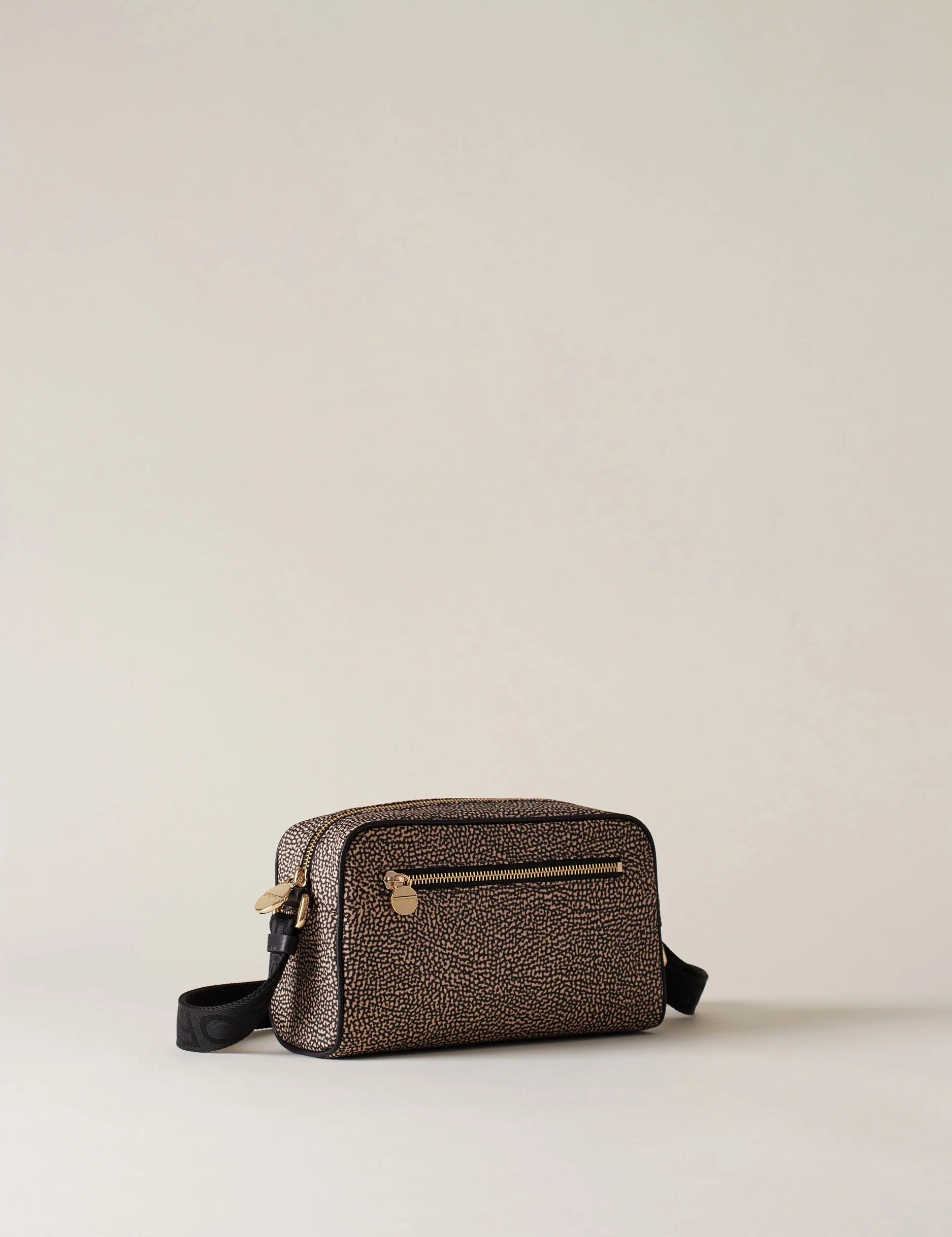 Small Borbonese Eco Line camera case, stylish and compact accessory for women, perfect for carrying small essentials.