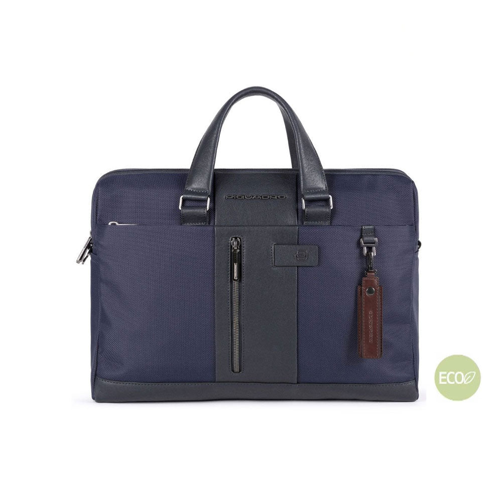 Unisex Piquadro 15.6-inch Briefcase Cartella, stylish work bag with multiple compartments and professional design.