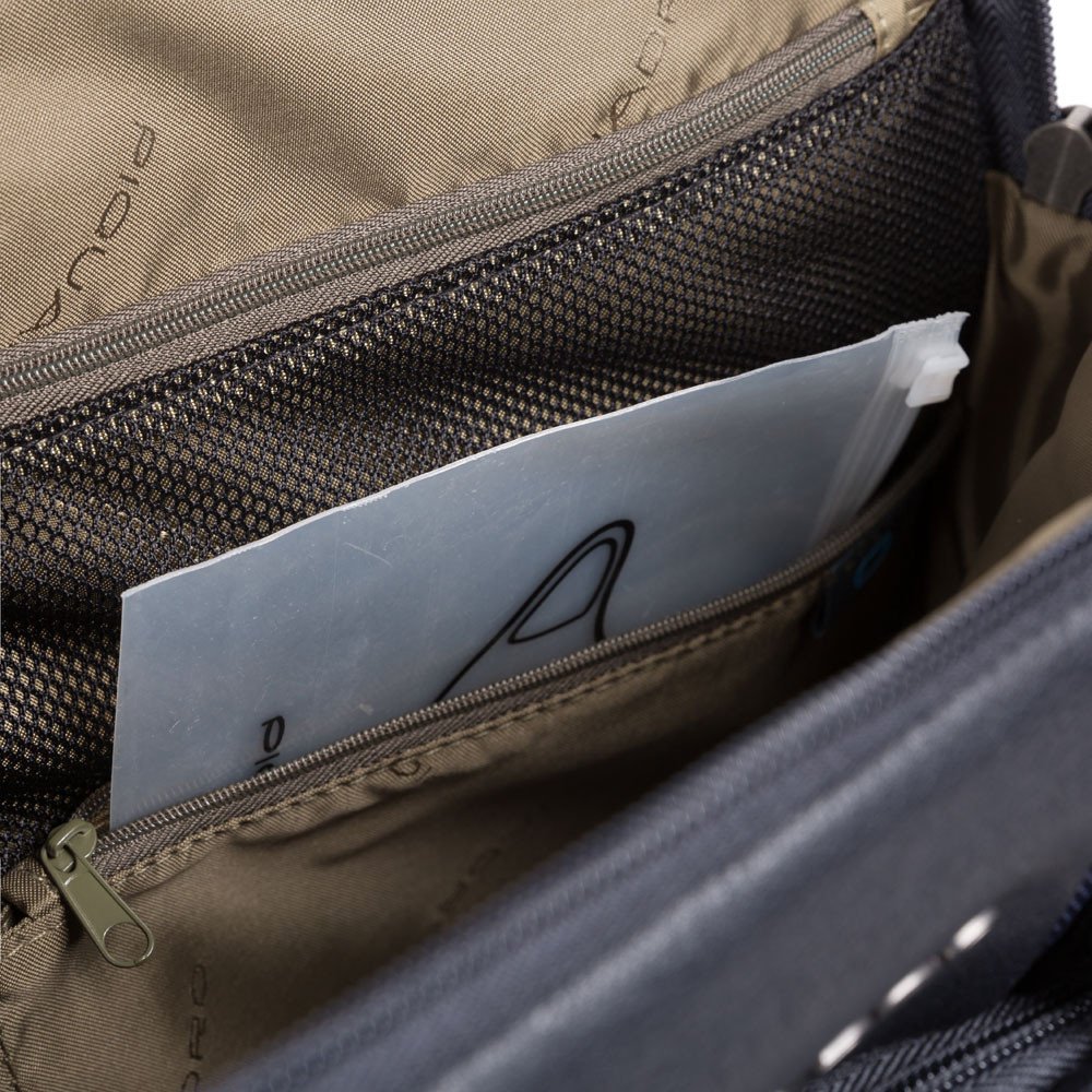 Unisex Piquadro 15.6-inch briefcase with organized compartments, ideal for work and professional use.