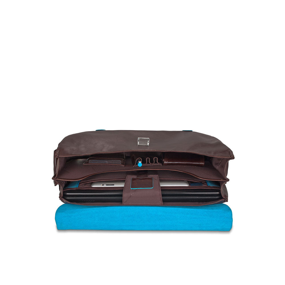 Cartella due tasche due chiusure in pelle Blue Square Piquadro - MYLILLY