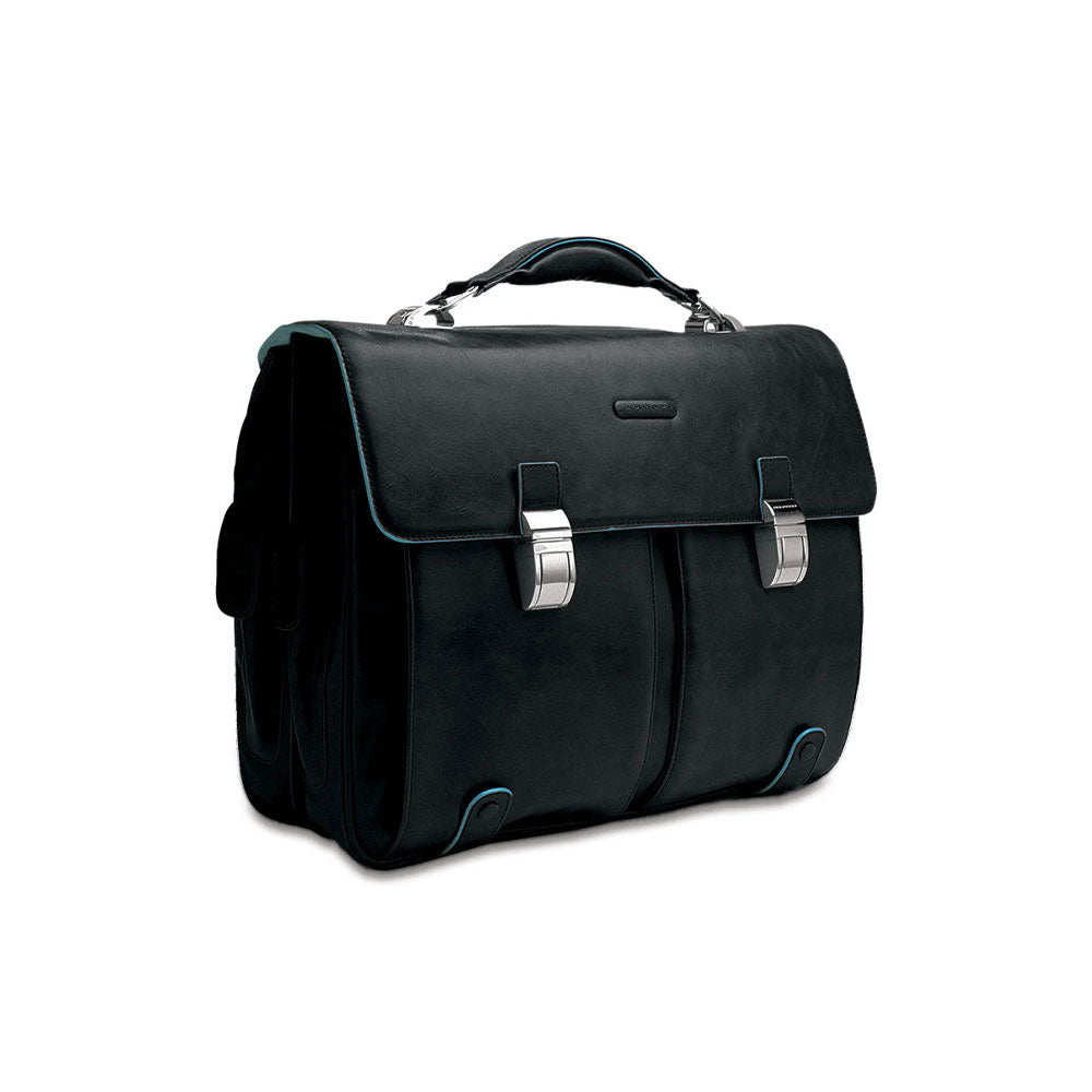 Cartella due tasche due chiusure in pelle Blue Square Piquadro - MYLILLY