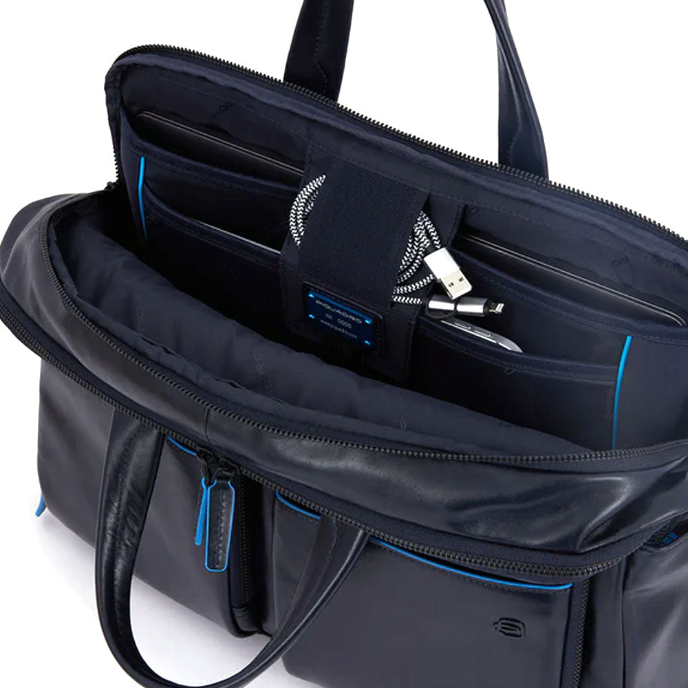 Cartella in pelle porta pc 15.6" e iPad 12.9" Piquadro - MYLILLY