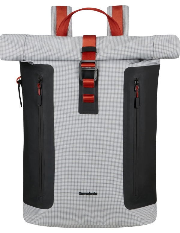 Unisex Coatify Biz Rolltop Backpack with 15.6-inch laptop compartment by Samsonite, featuring a sleek rolltop design and multiple pockets.
