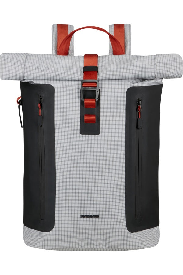 Unisex Coatify Biz Rolltop Backpack with 15.6-inch laptop compartment by Samsonite, featuring a sleek rolltop design and multiple pockets.