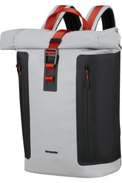 Unisex Samsonite Coatify Biz Rolltop Backpack with 15.6-inch laptop compartment and sleek black design.