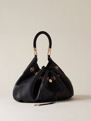 Large Borbonese Collier Hobo Bag for women, stylish shoulder bag with spacious design and elegant leather finish.