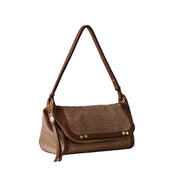 Small Borbonese crossbody bag with a sleek frame, featuring a stylish shoulder strap and elegant design, perfect for women.
