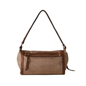 Small frame Borbonese crossover bag for women, stylish shoulder bag with sleek design and adjustable strap.