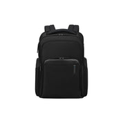 Samsonite Evosight backpack with 14.1-inch laptop compartment, unisex design, black fabric, multiple pockets and padded straps.