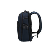 Samsonite Evosight unisex backpack with 14.1-inch laptop compartment, black design, sturdy straps, and multiple storage pockets.