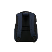 Samsonite Evosight backpack with 14.1-inch laptop compartment, unisex design, black fabric, multiple zippered pockets.