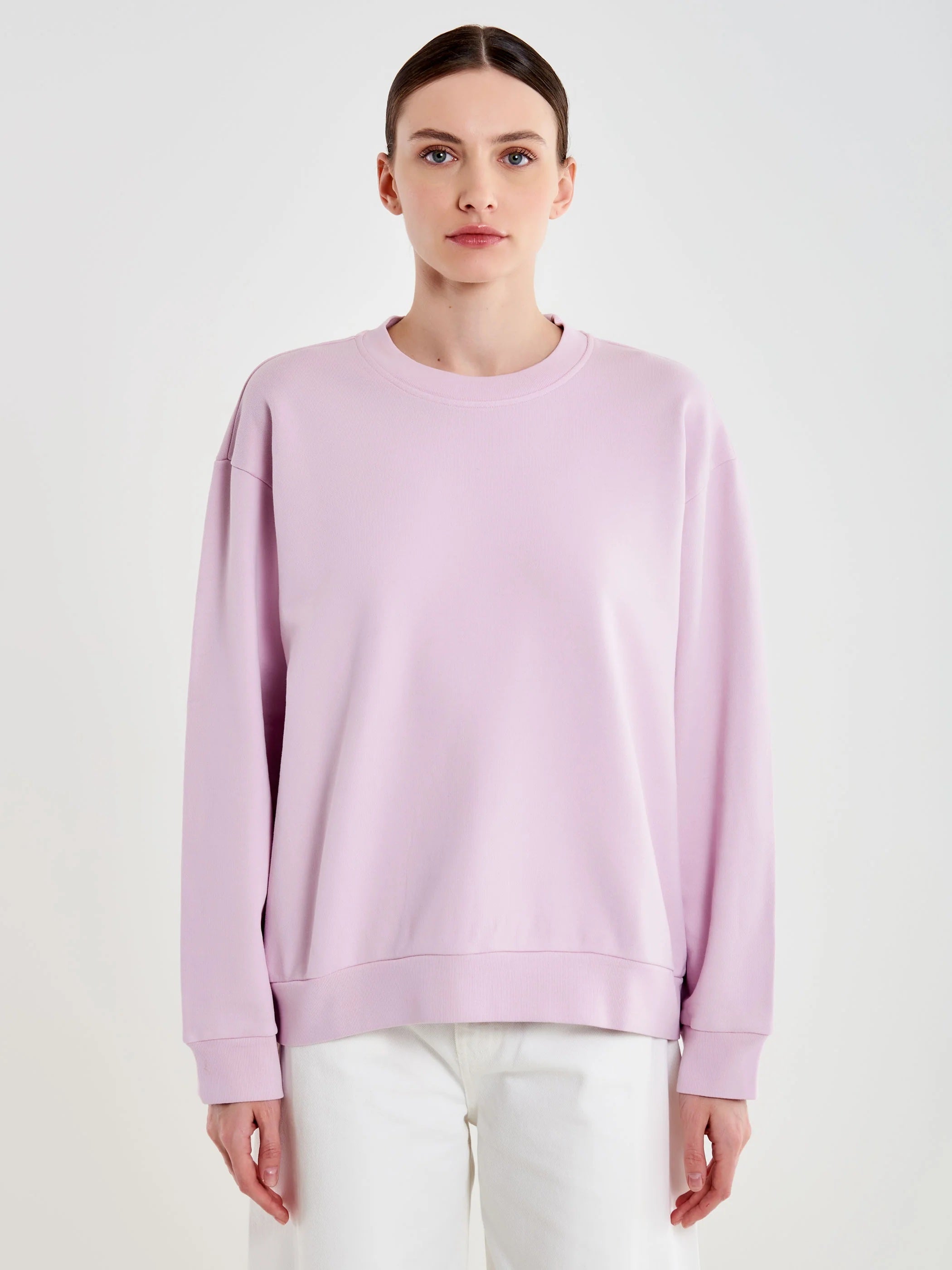 Vicolo Donna Basic Felpa, casual sweatshirt in soft fabric, featuring a relaxed fit and simple design for everyday wear.