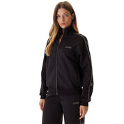 Guess Donna Felpa Octavia in soft fabric with a stylish logo print, featuring a relaxed fit and ribbed cuffs.