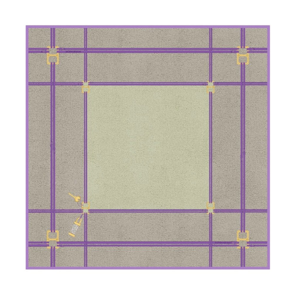 Elegant Borbonese foulard Lucchetto in soft fabric with intricate design, perfect as a stylish women's accessory.