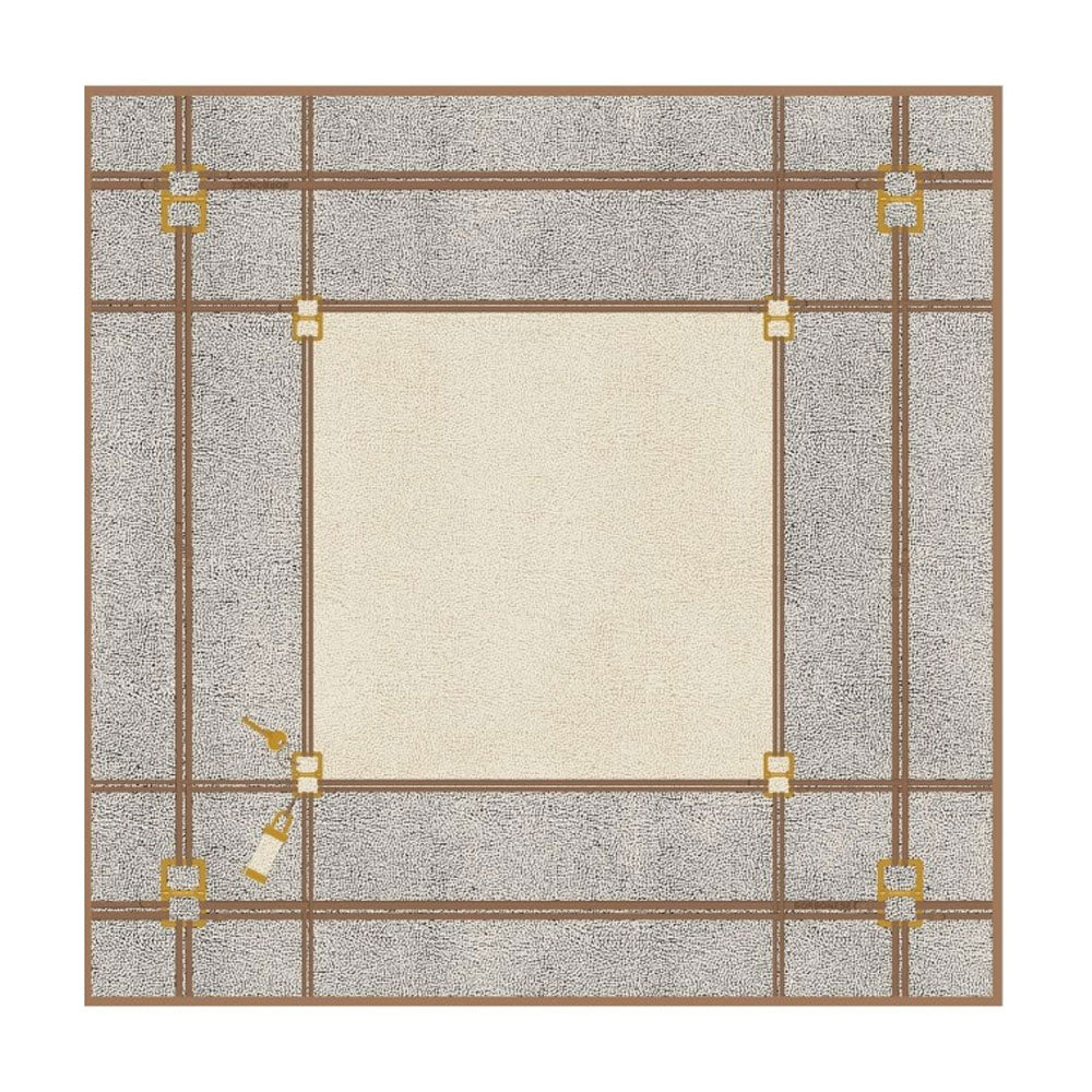 Elegant Borbonese Foulard Lucchetto accessory for women featuring a stylish patterned design and lightweight fabric.
