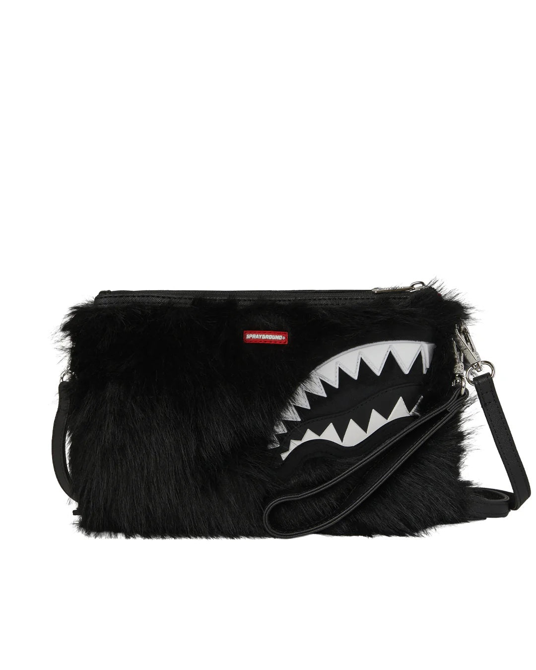 Fur Cray Black Crossover Clutch Sprayground - MYLILLY