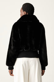 Pinko Bagels faux fur bomber jacket